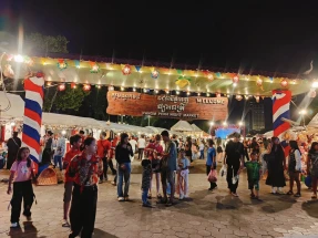 Mercado noturno de Phnom Penh