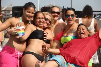 Girl Splash Provincetown