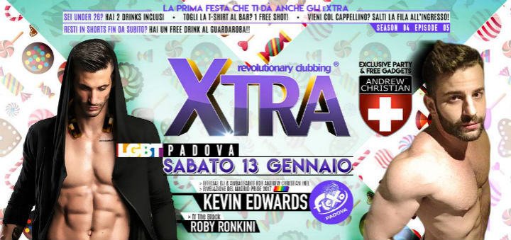 XTRA Clubbing - Kevin Edwards DJ-model Andrew Christian Officiële partij