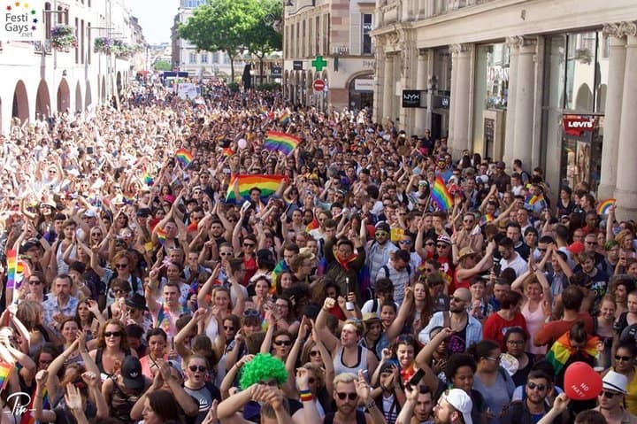 Bandera Festigays Gay Pride Estrasburgo 2018