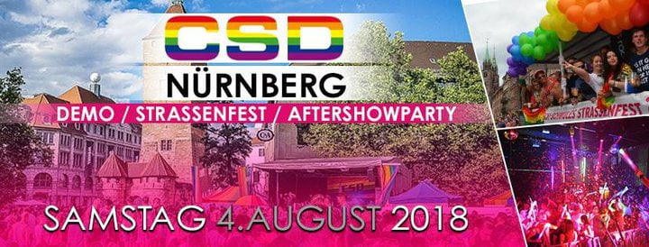 Baner parady gejów w Norymberdze 2018