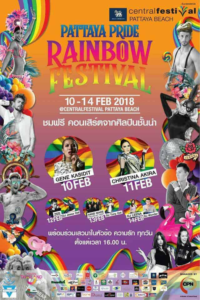 Festival do arco-íris do orgulho de Pattaya