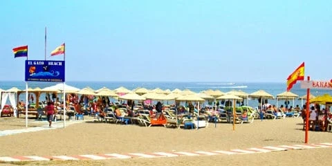 El Gato Beach Torremolinos gay beach main