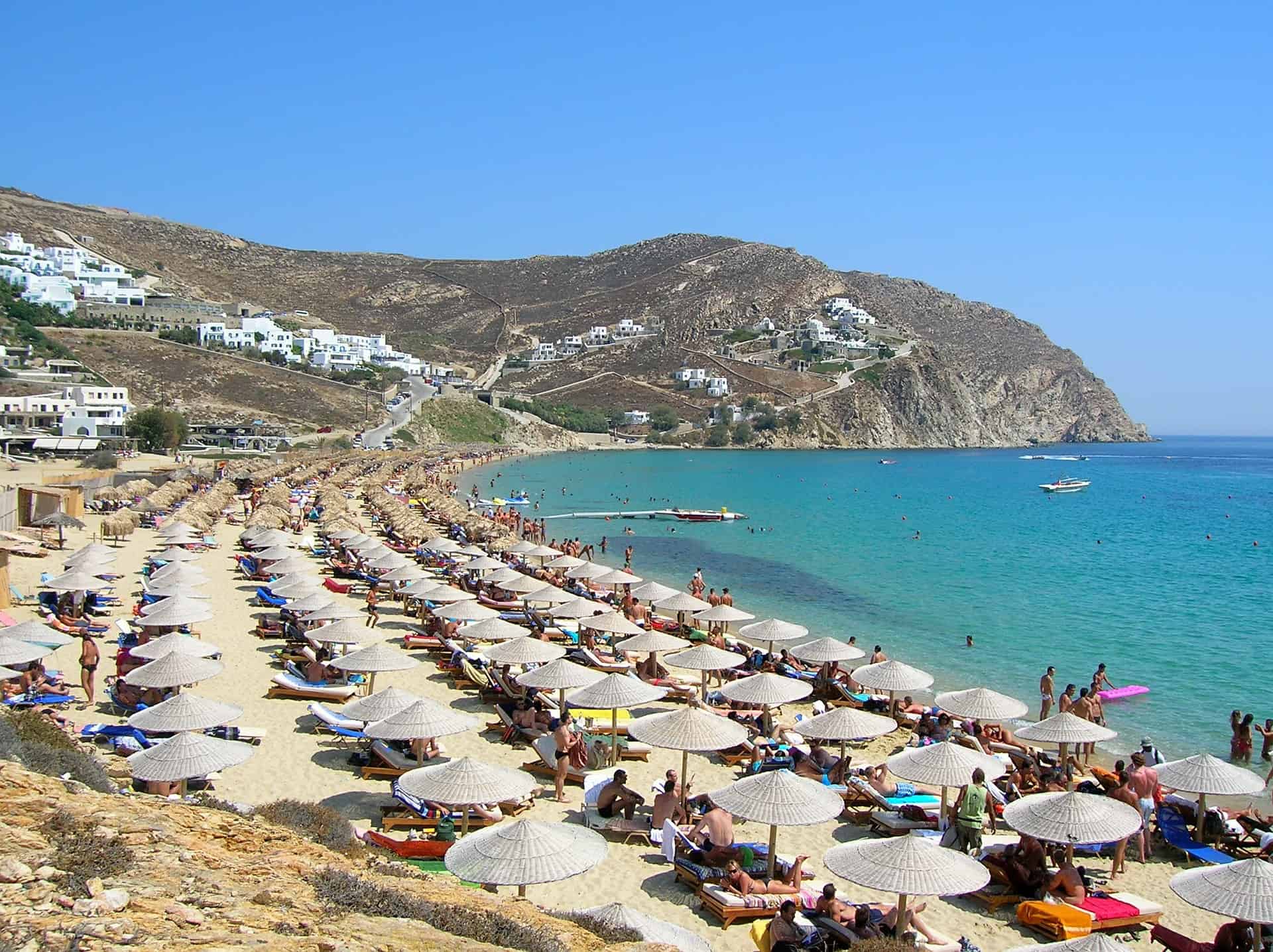 Plaża Elia w Mykonos