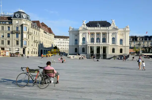 zurich opera house, sechseläutenplatz, zurich