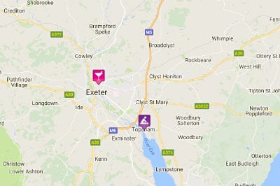 Exeter-Gay-kaart