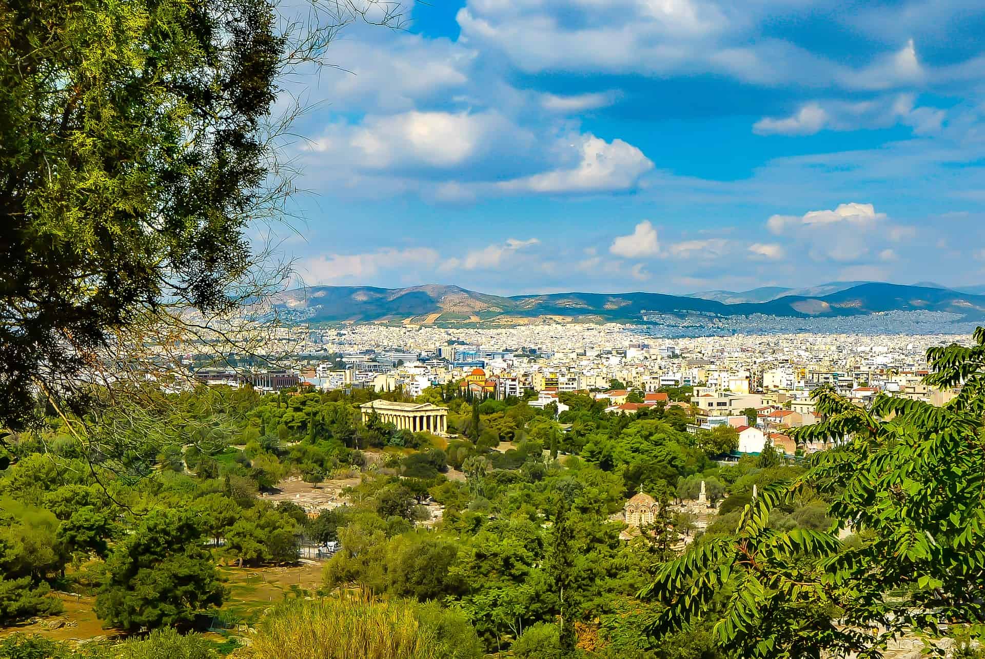 Naturskøn udsigt over Athen