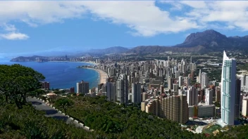 View of Benidorm in Spain