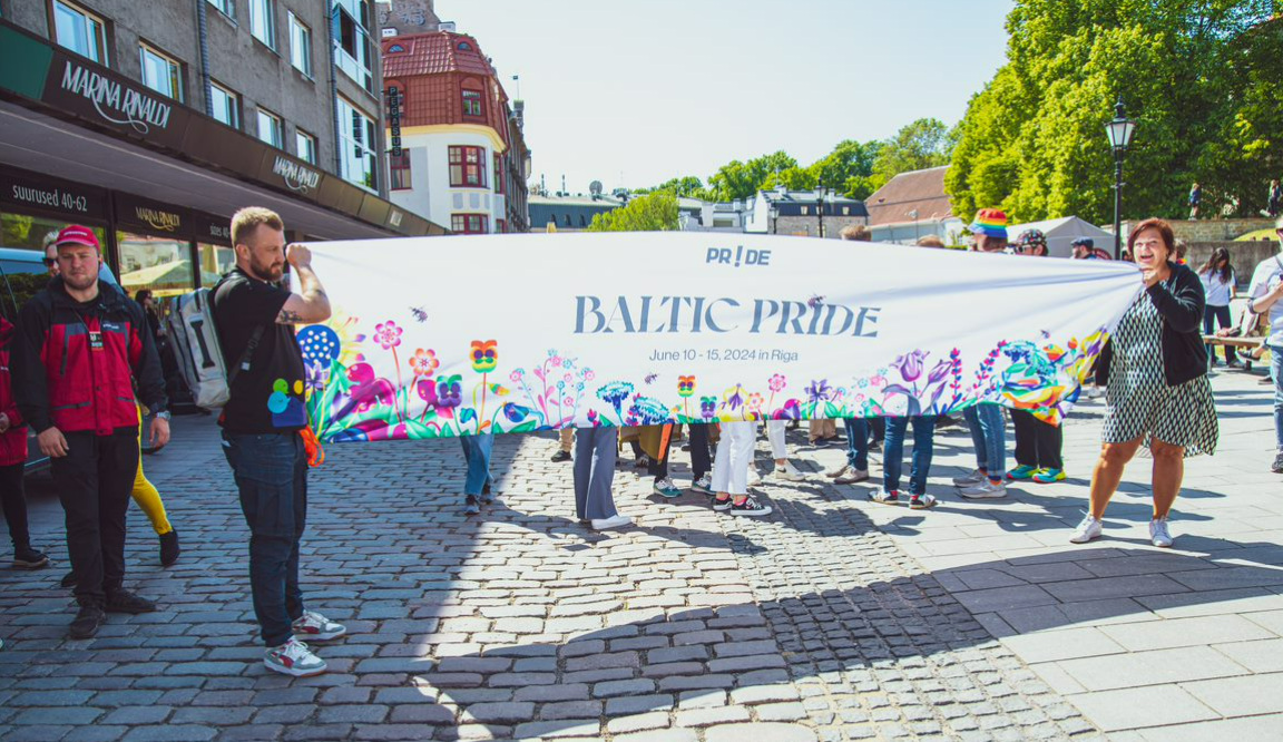 Spanduk Baltik Gay Pride Riga 2018