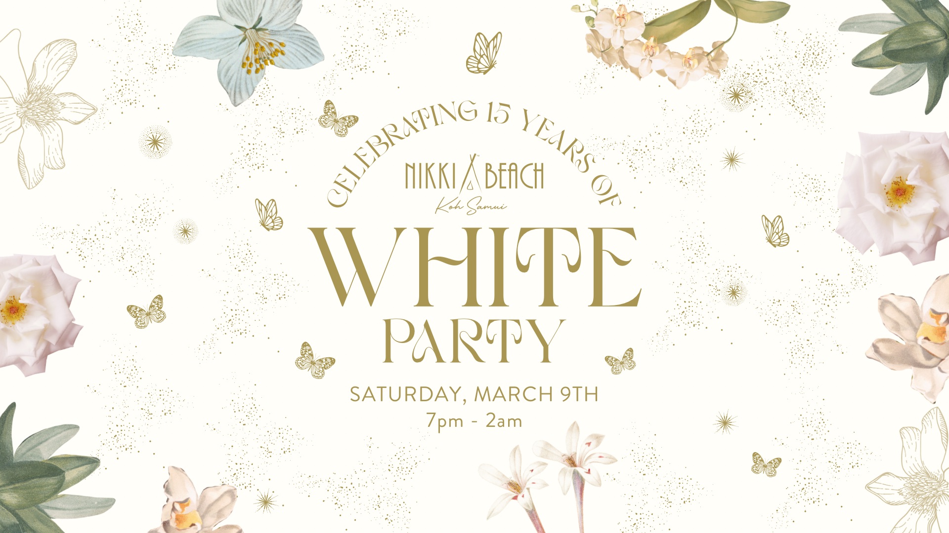 White Party - Nikki Beach Koh Samuin 15-vuotisjuhla